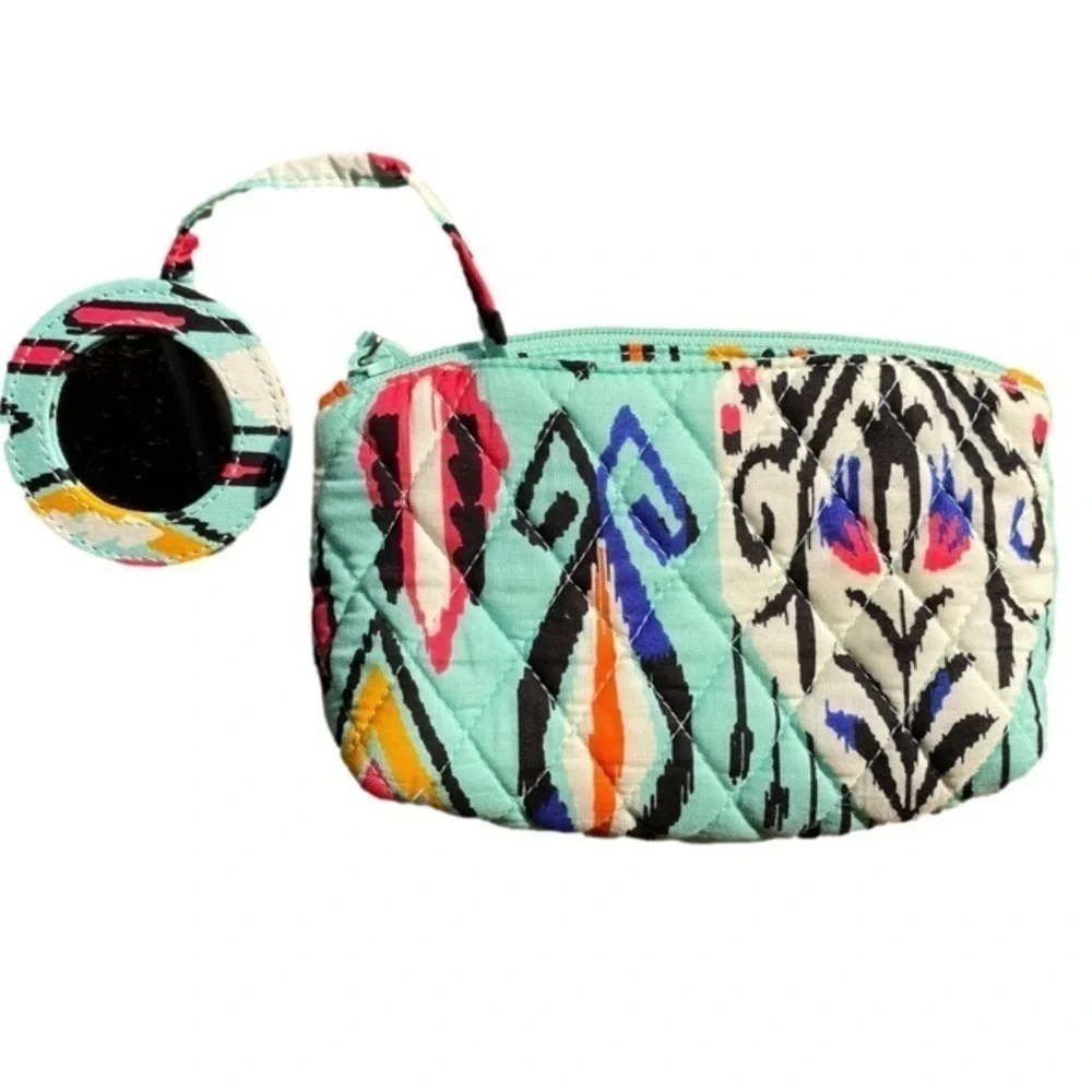 VERA BRADLEY Pueblo Cosmetic Bag with Attached Mirror